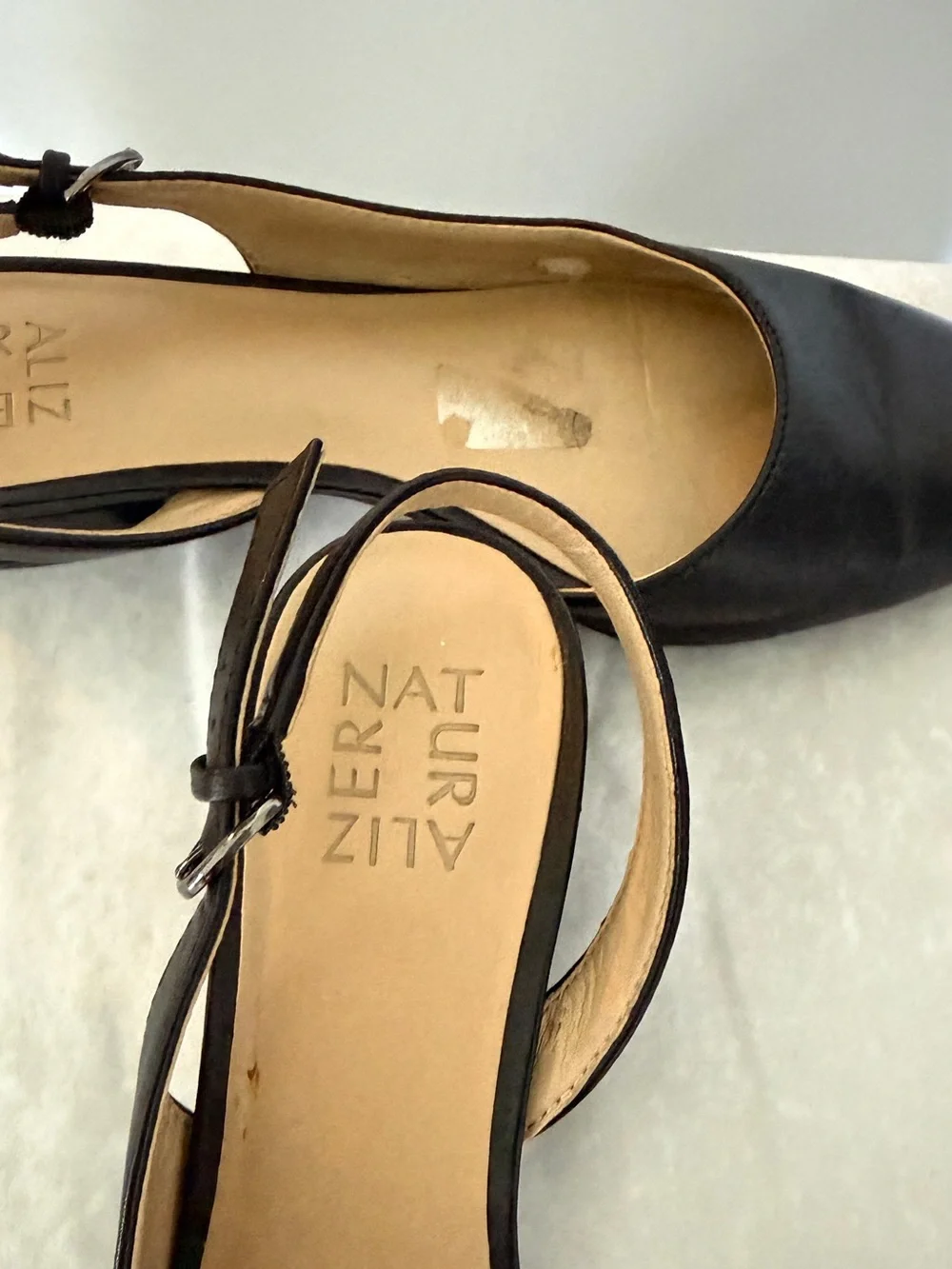 Black Pointed Slingback Flats Naturalizer
